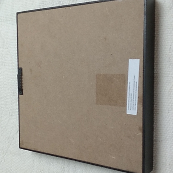 Wood & Leather Dad Sign w picture holder Brown & Black 7 7/8 x 7 7/8 inches - Picture 2 of 3